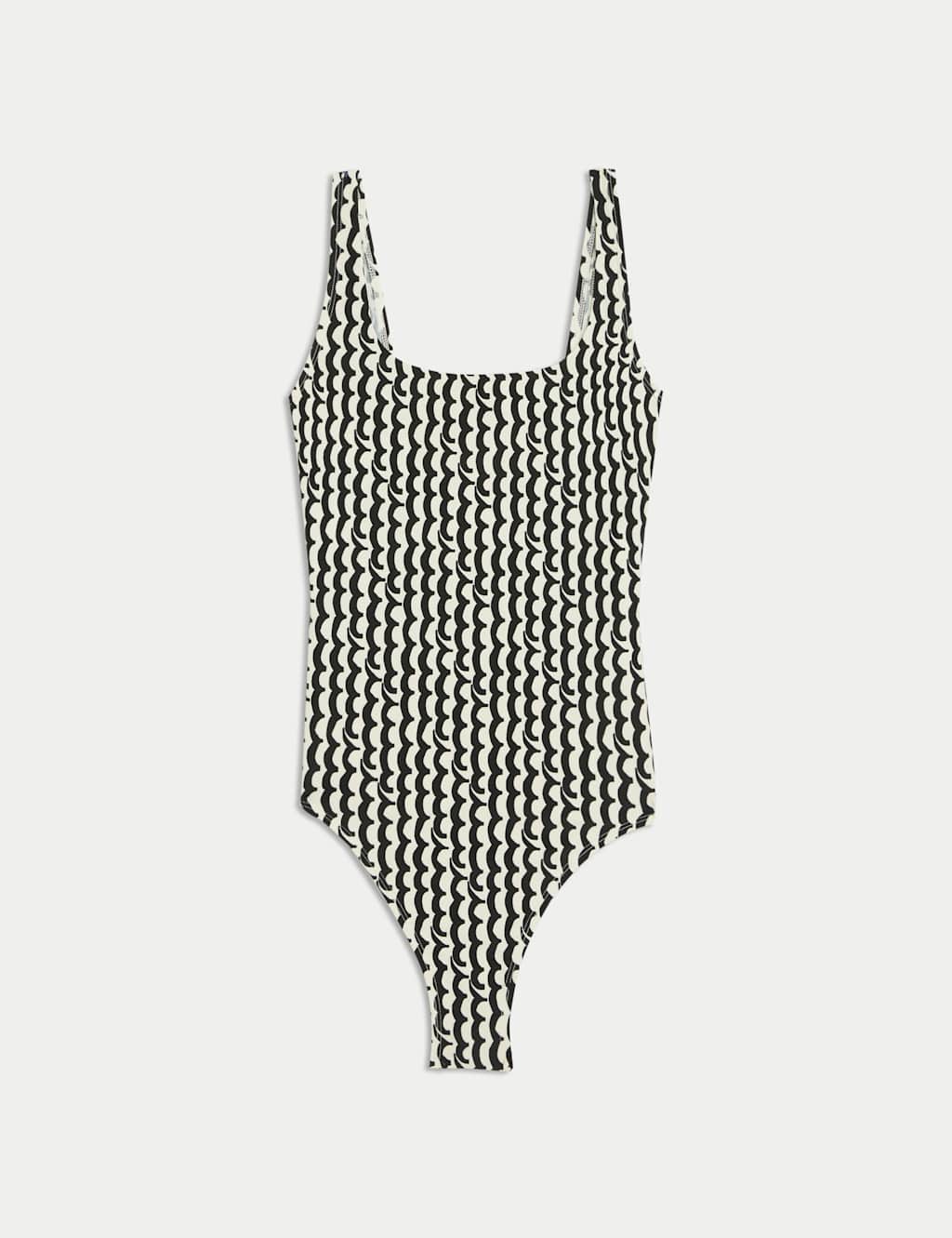 Printed Scoop Neck Swimsuit 2 of 5