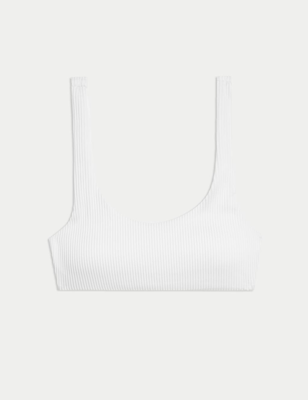 Ribbed Padded Scoop Neck Bikini Top 2 of 5