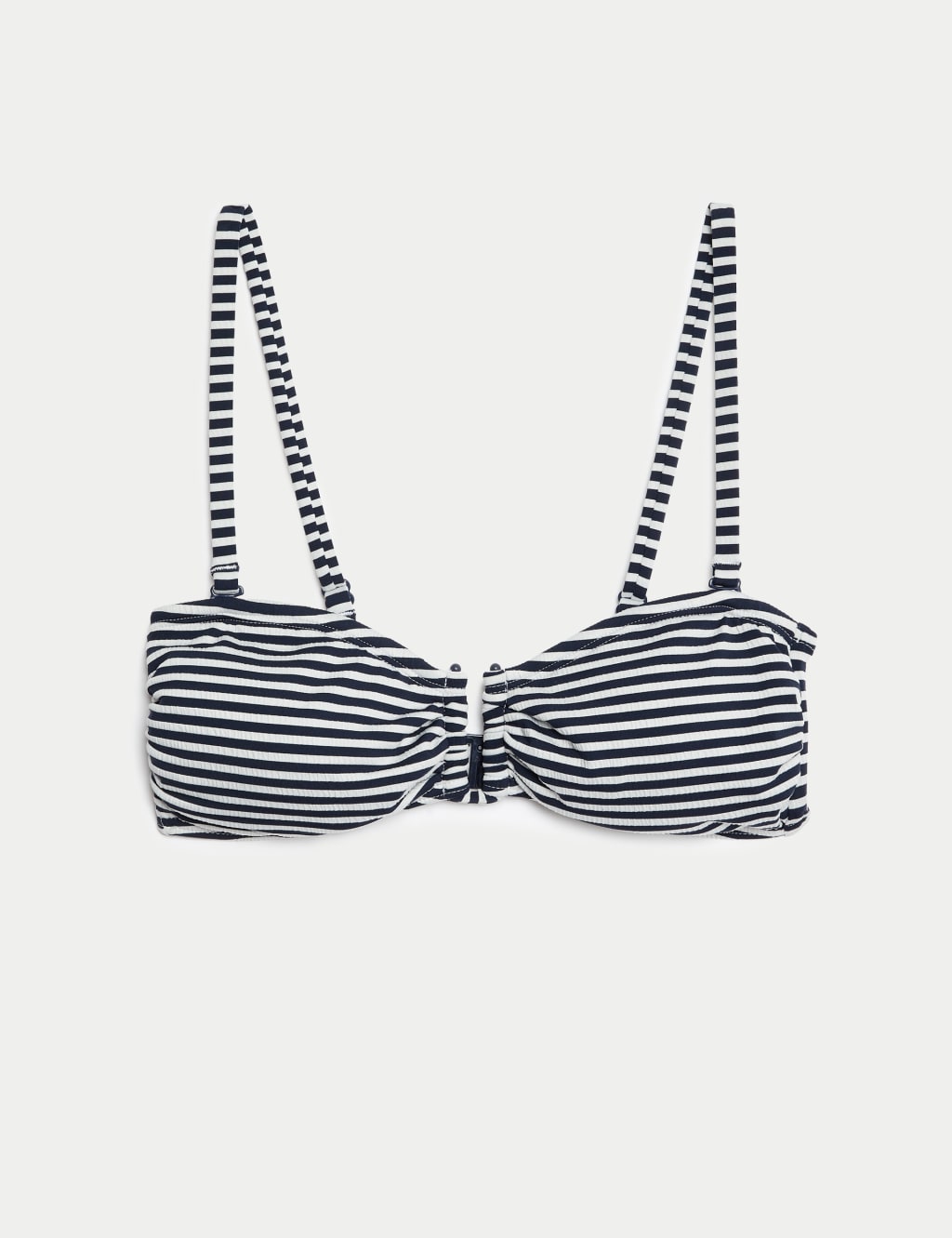 Striped Padded U-Wire Bandeau Bikini Top 2 of 7