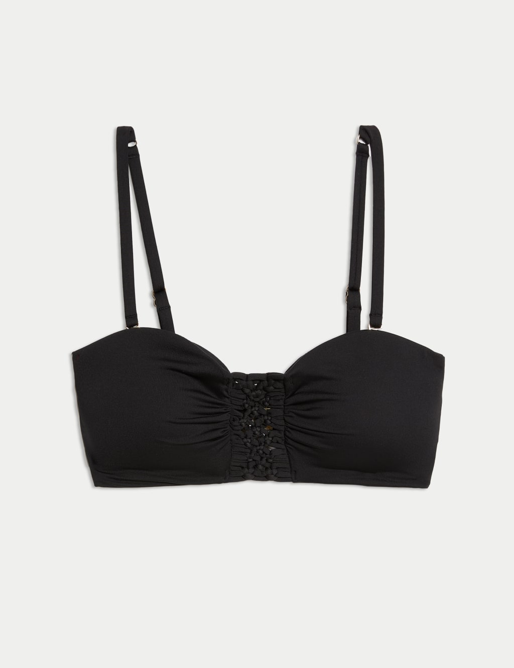 Macramé Detail Padded Bandeau Bikini Top 2 of 7