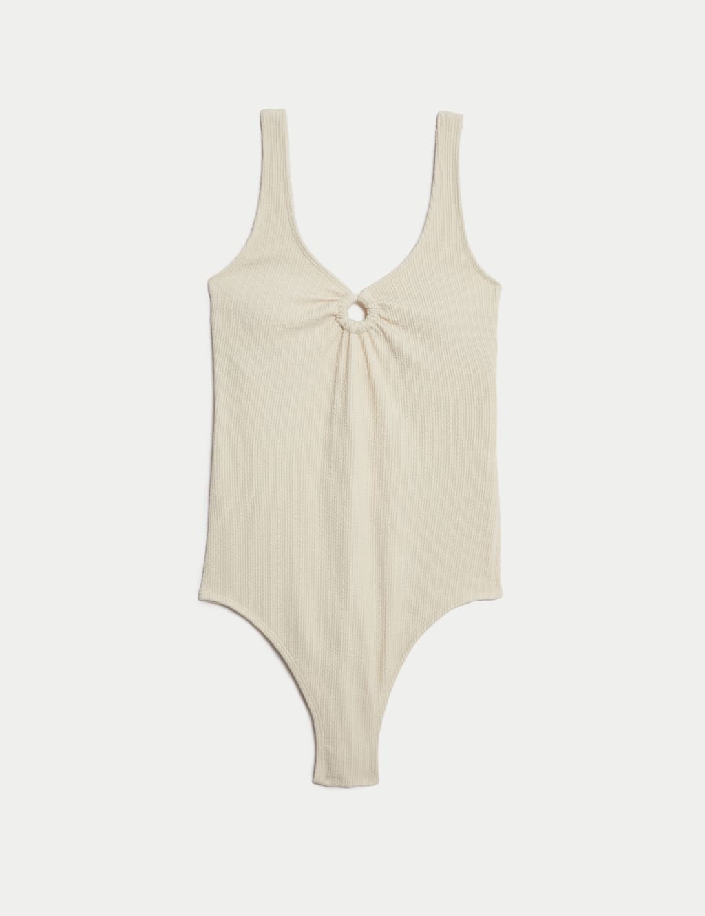 Textured Ring Detail Scoop Neck Swimsuit 2 of 4