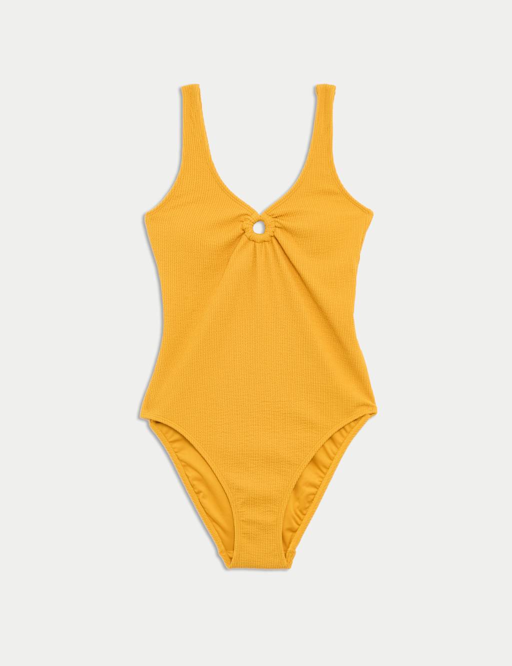 Textured Ring Detail Scoop Neck Swimsuit 2 of 5
