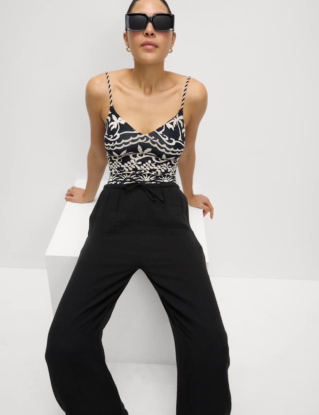 Printed Padded Plunge Swimsuit 3 of 5