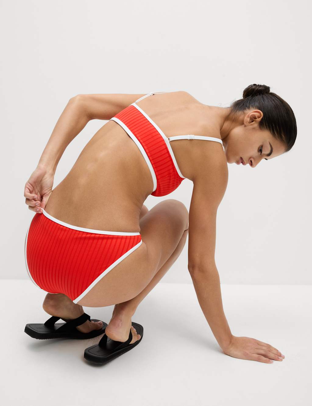 Ribbed Tipped High Leg Bikini Bottoms 3 of 5