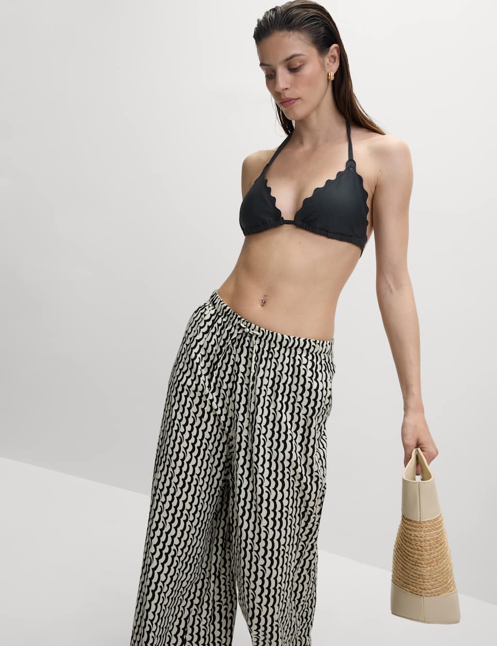 Neoprene Padded Triangle Bikini Top 5 of 5