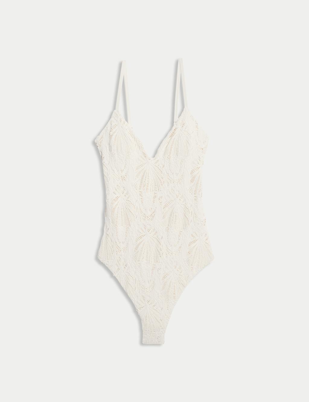 Jacquard Plunge Swimsuit 2 of 6