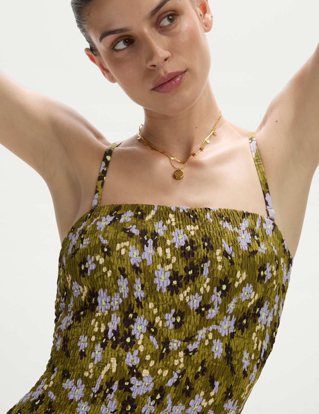 Floral Shirred Bandeau Swimsuit 5 of 7