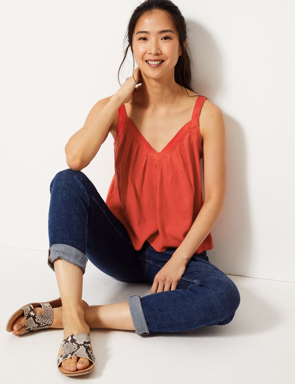 Linen Rich Camisole Top 1 of 4