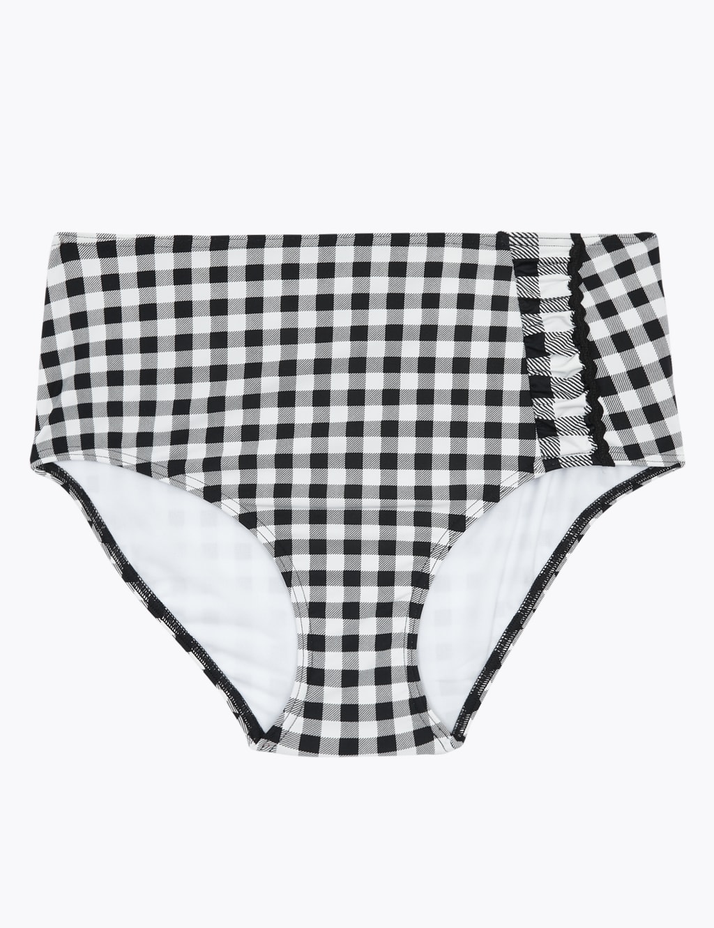 Gingham High Waisted Bikini Bottoms M S Collection M S