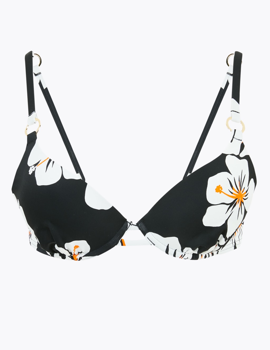 Floral Print Wired Plunge Top 1 of 1