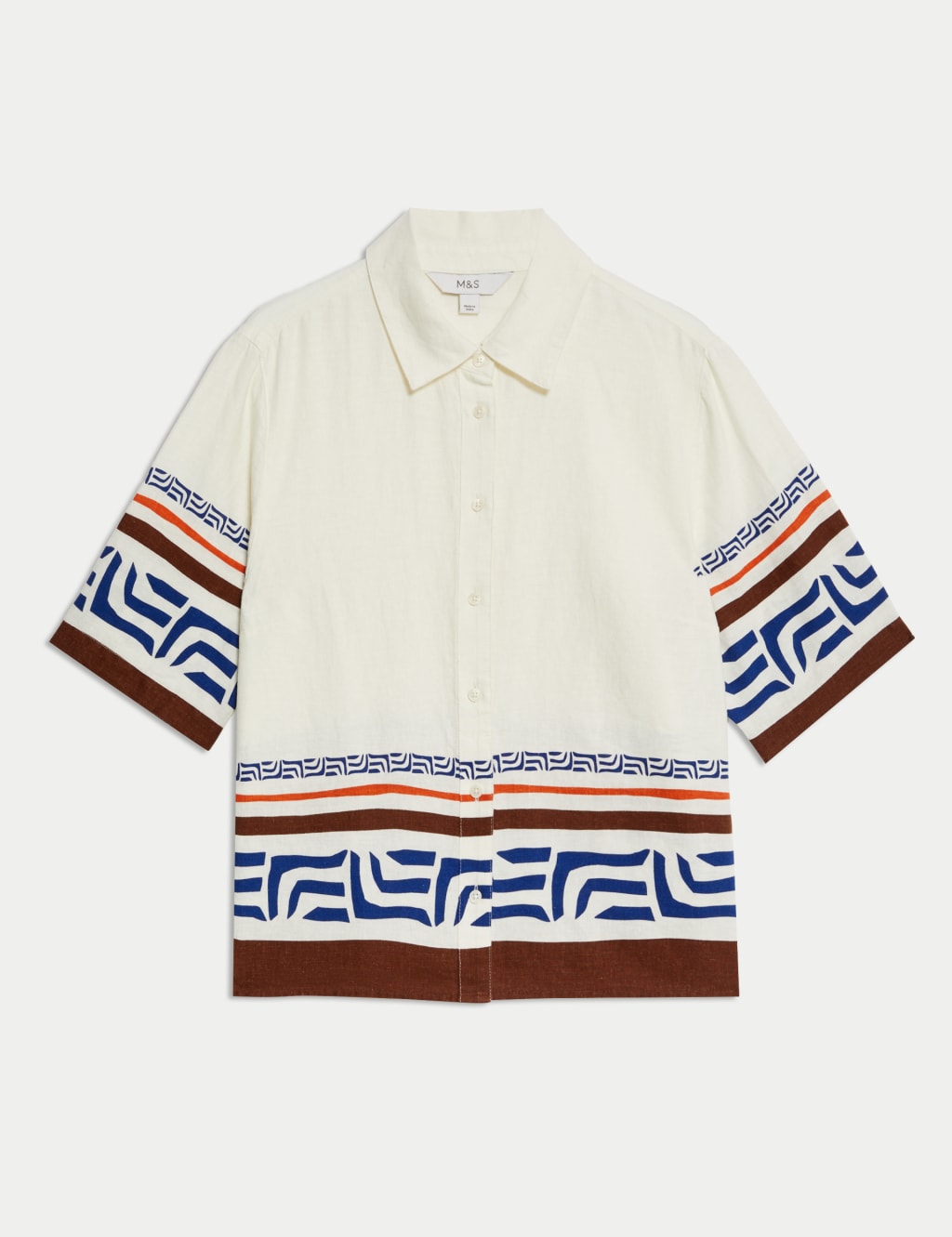 Linen Rich Printed Top 2 of 6