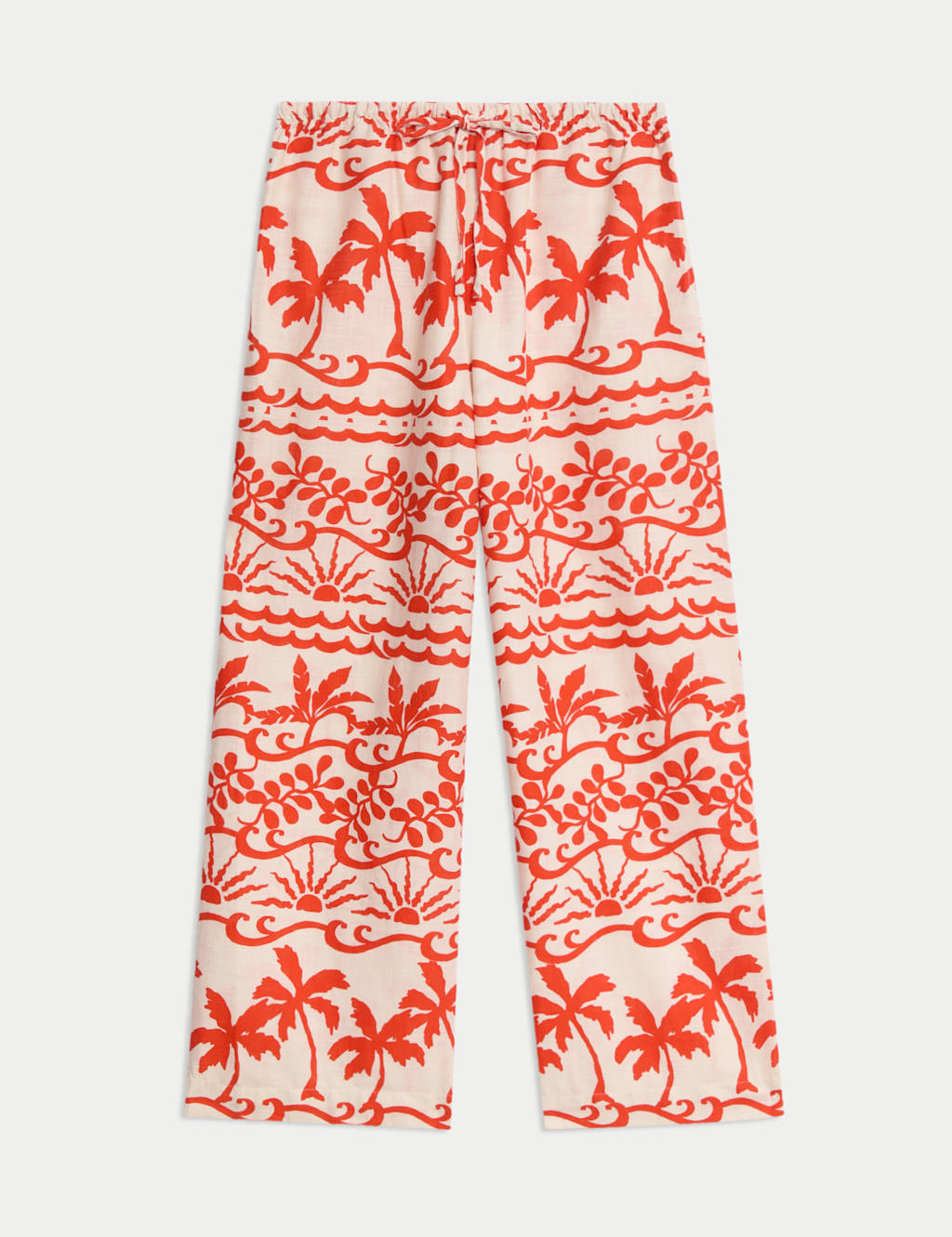Pure Cotton Printed Beach Trousers 2 of 5