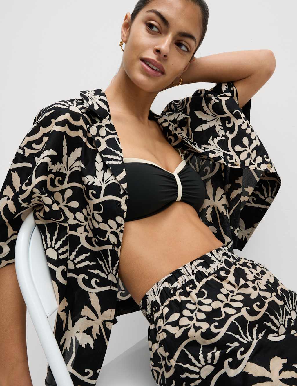 Pure Cotton Printed Collared Beach Shirt 3 of 6