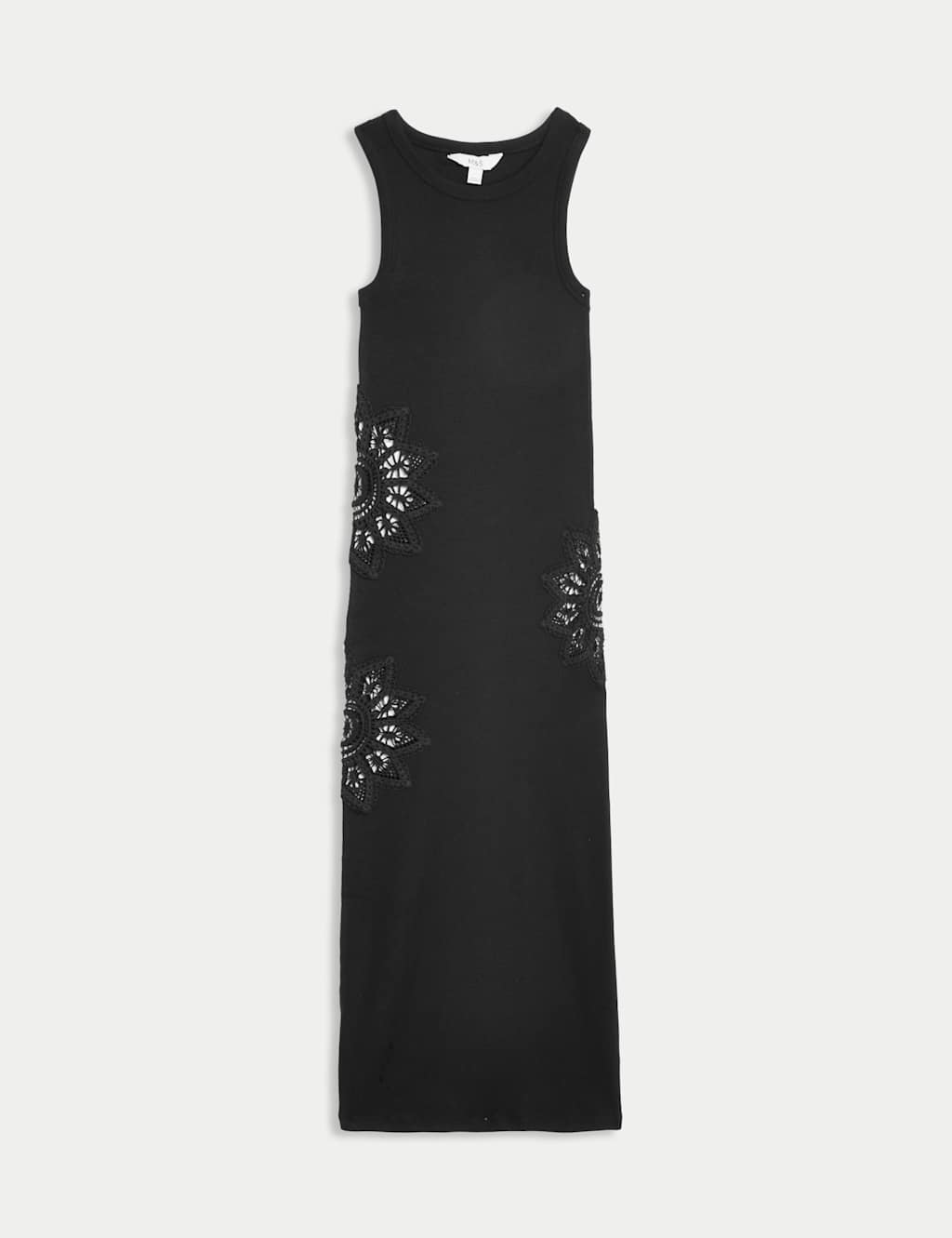 Broderie Round Neck Midaxi Beach Dress 2 of 6