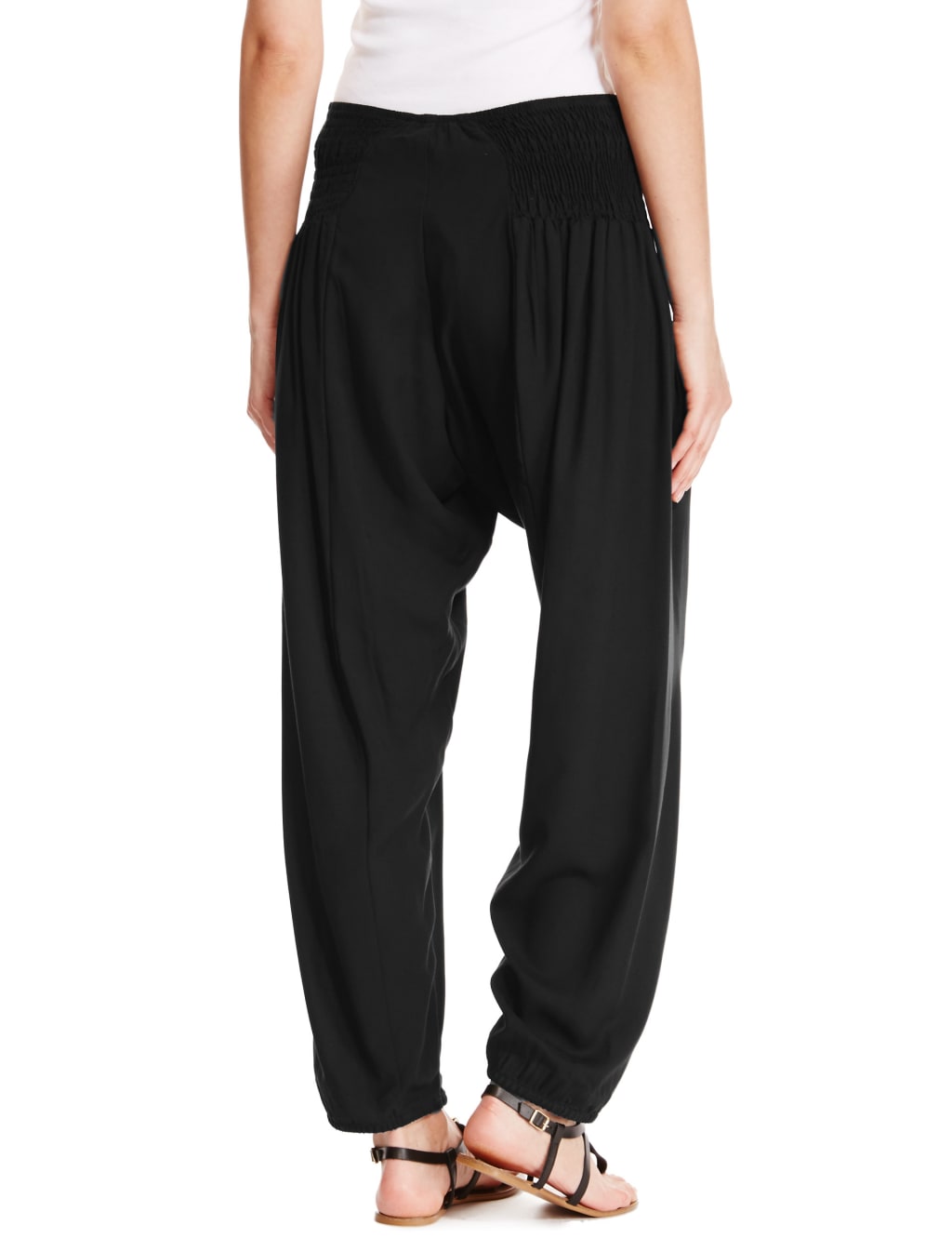 Smocked Waist Beach Harem Trousers 4 of 4