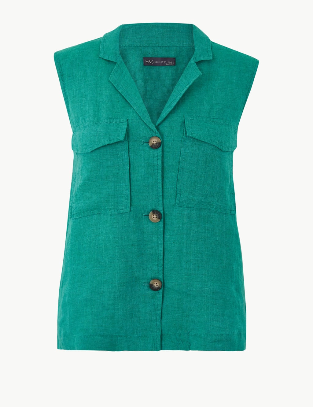 Pure Linen Button Detailed Shirt 2 of 4