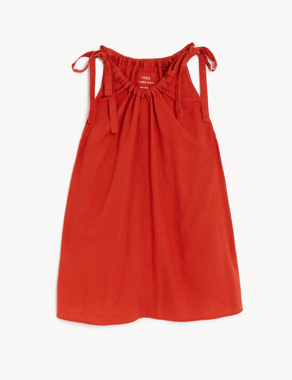 Linen Rich High Neck Cami Top 2 of 5