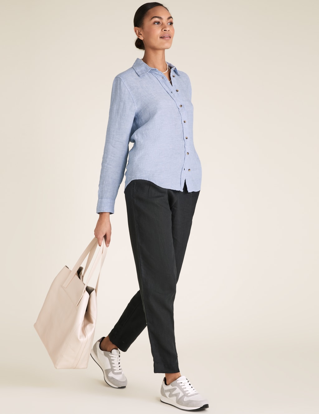 M&s long sleeve nightdress top