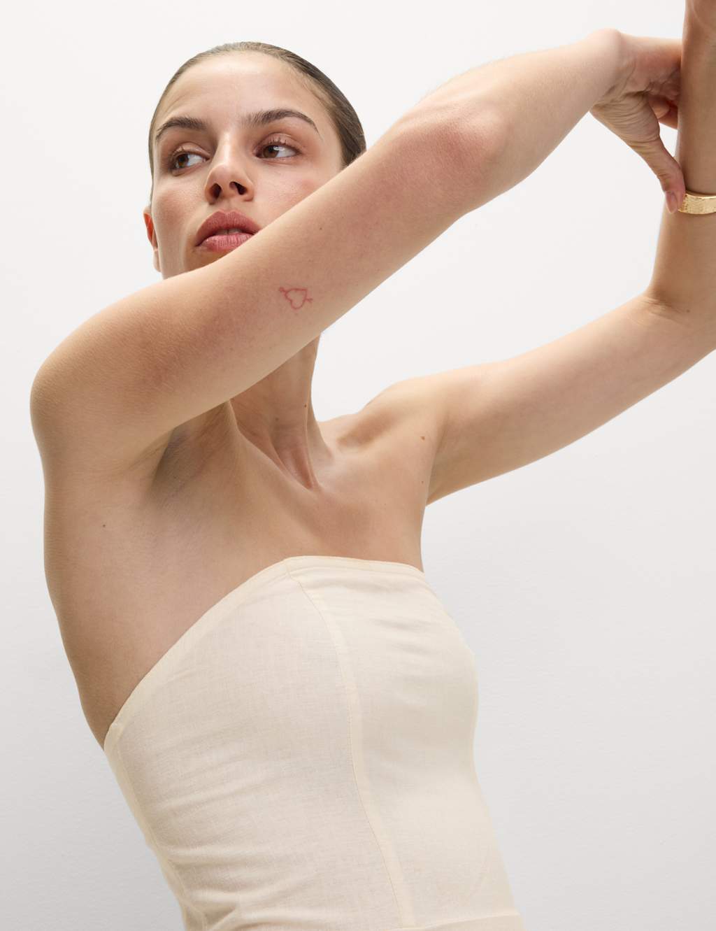 Linen Rich Bandeau Midaxi Dress 4 of 7