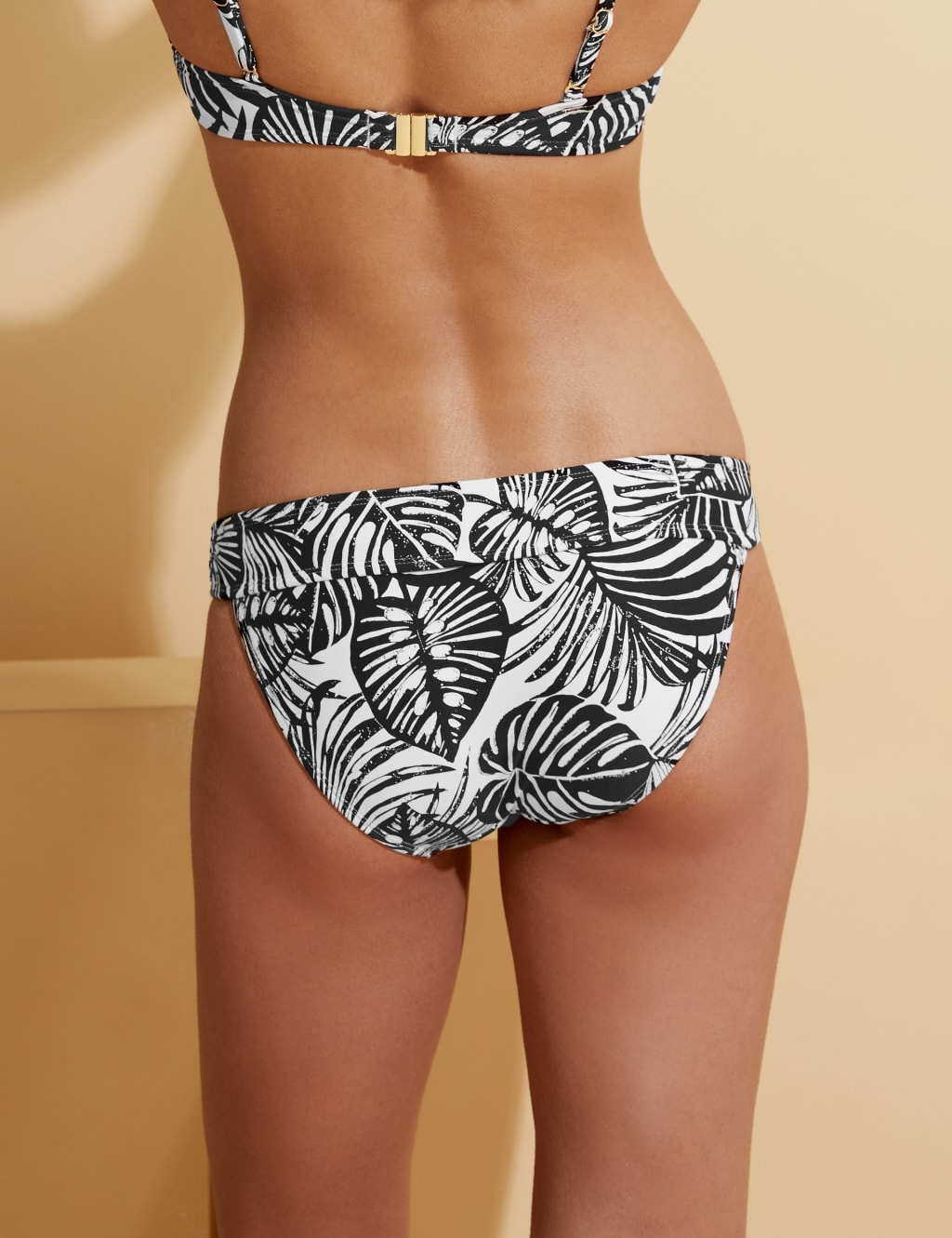Monochrome Print Tanga Bikini Bottoms 3 of 4