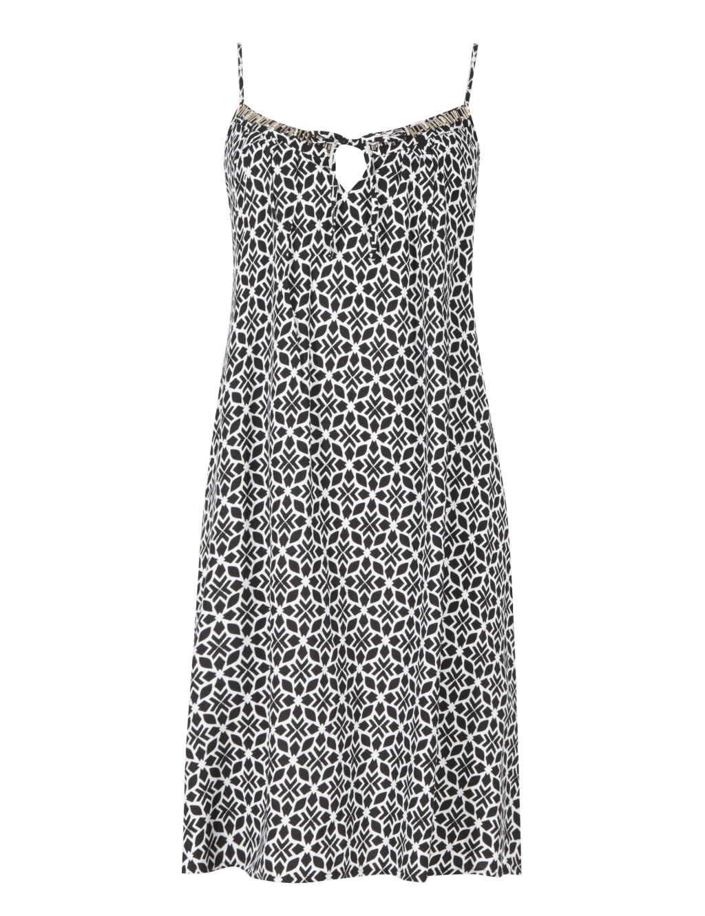 Monochrome Tribal Print Shift Dress 2 of 4