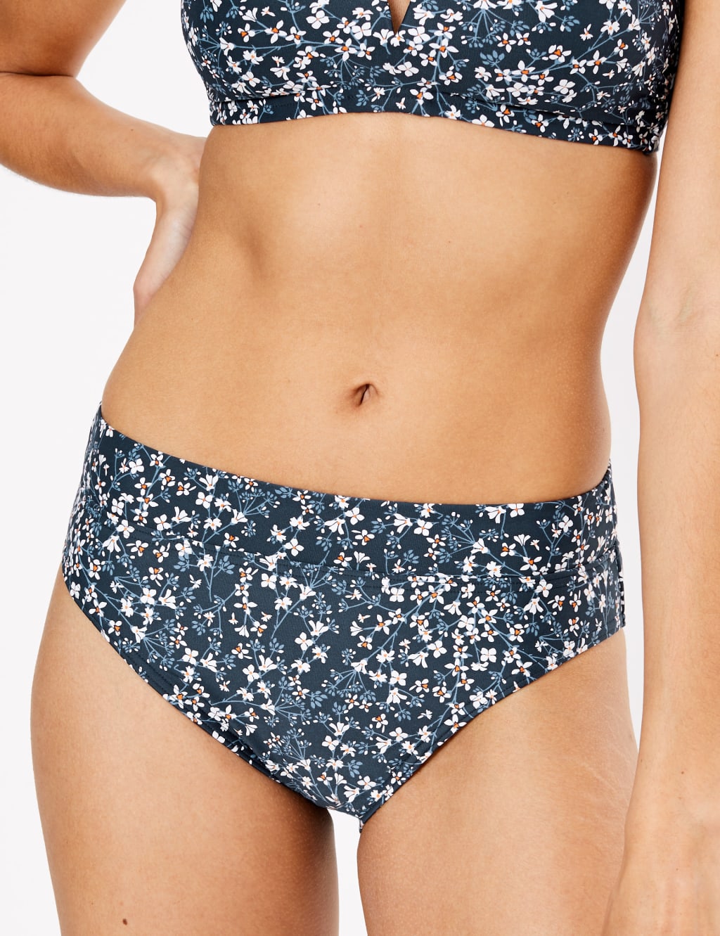 Ditsy Floral High Waisted Bikini Bottoms 1 of 5