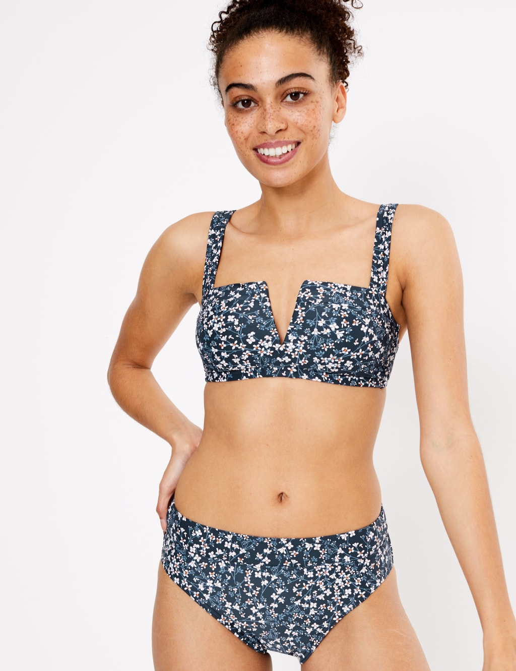 Ditsy Floral High Waisted Bikini Bottoms 4 of 5