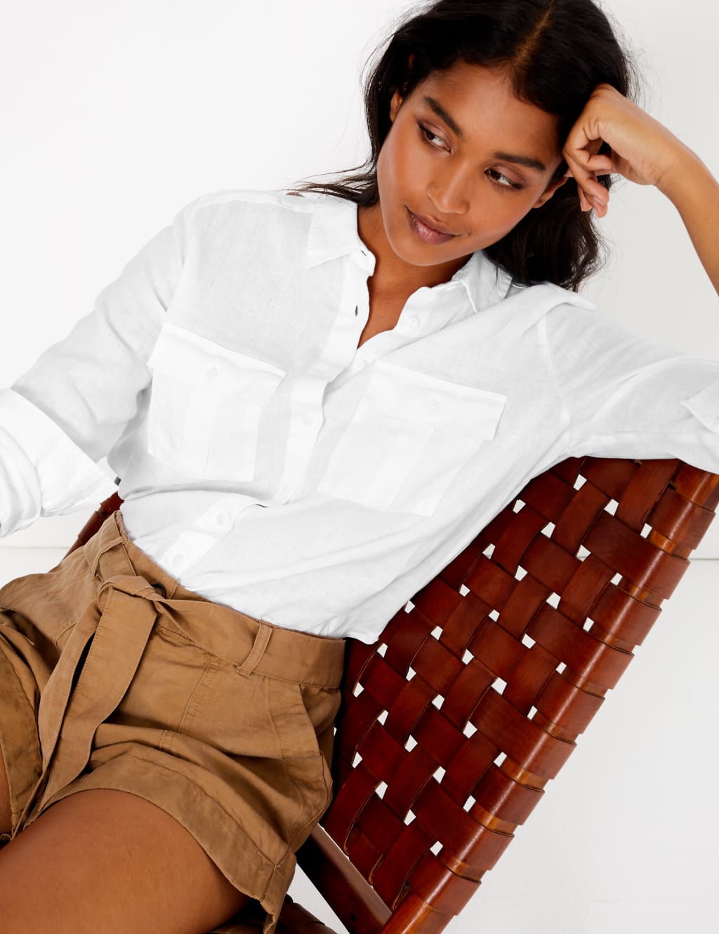 Pure Linen Utility Shirt 3 of 5
