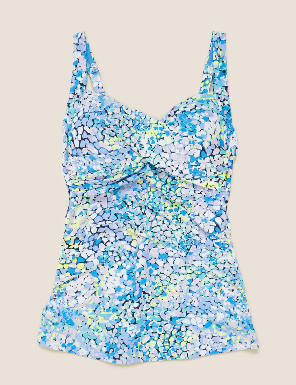 Ombre Pebble Tummy Control Plunge Tankini 2 of 5