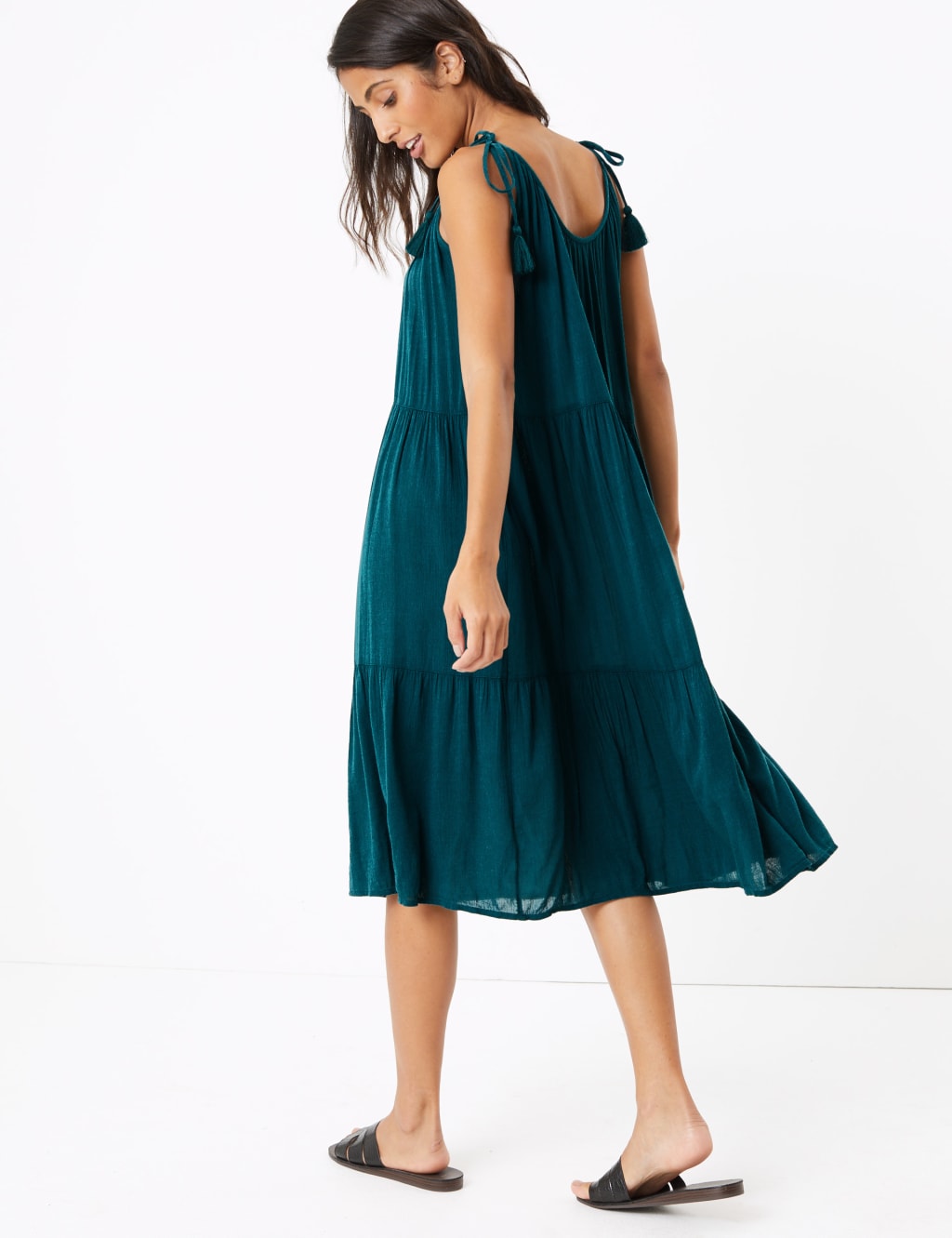 Cotton Rich Beach Slip Midi Dress 4 of 5