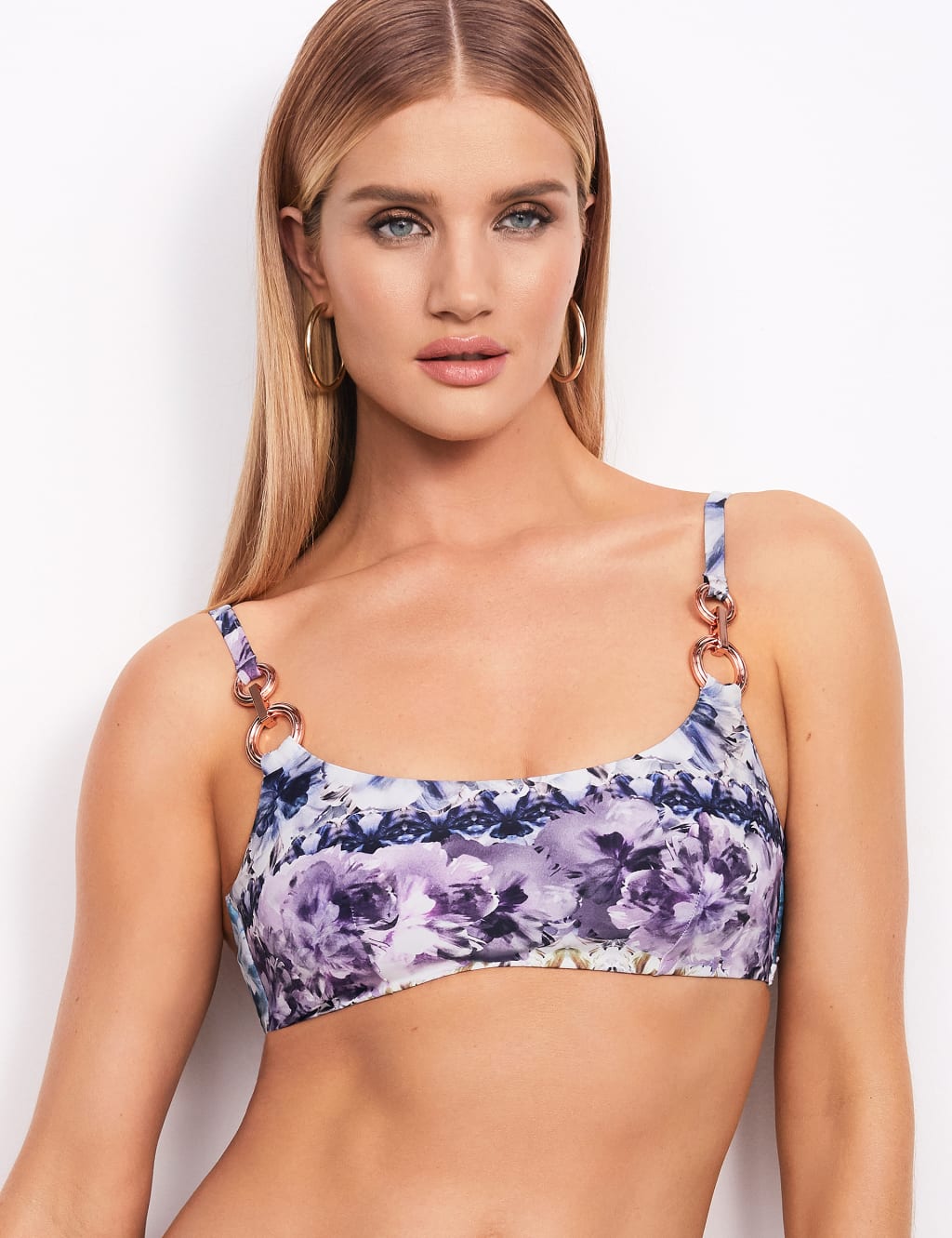 Ombre Print Scoop Neck Bikini Top 1 of 5