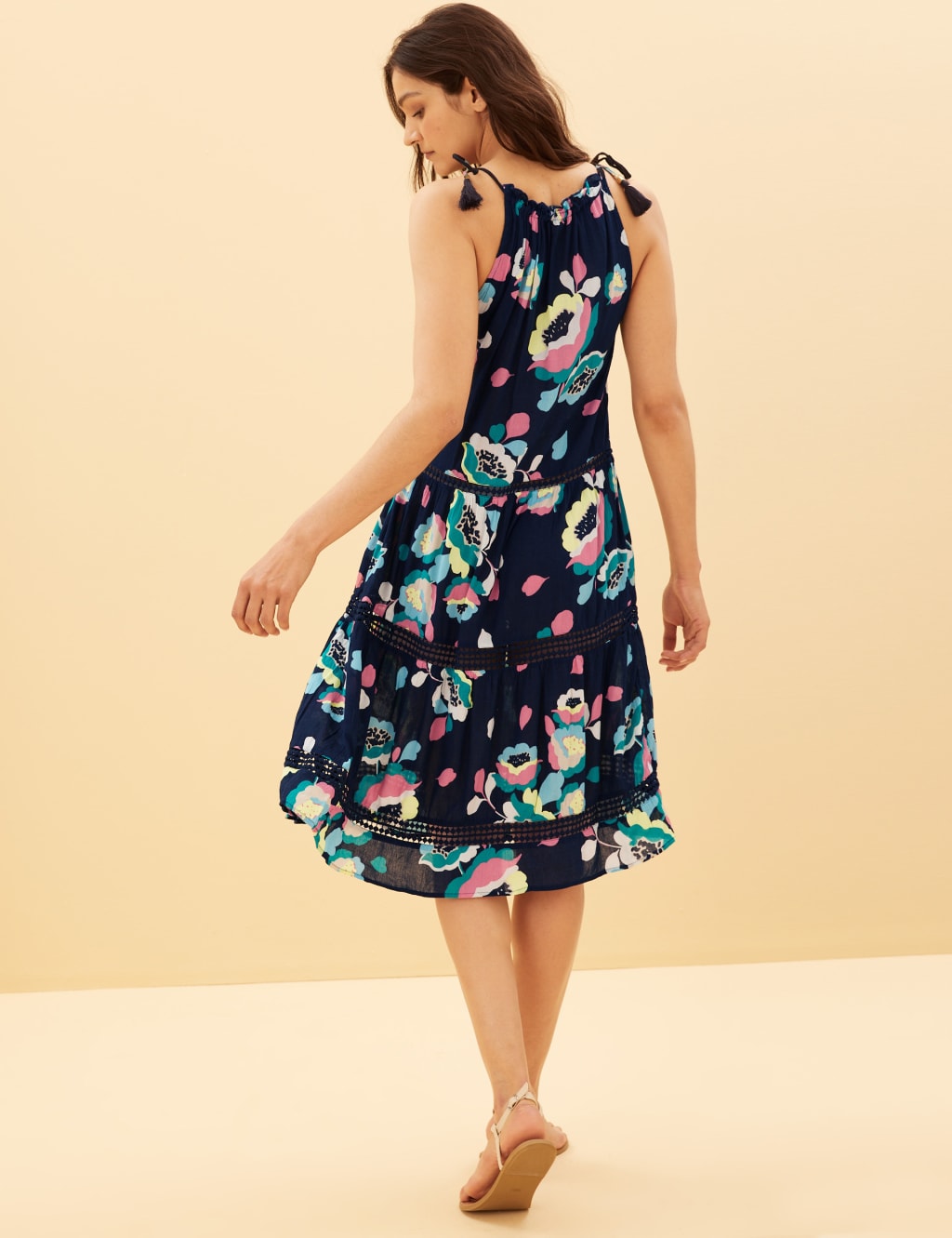 Woven cotton dress sales