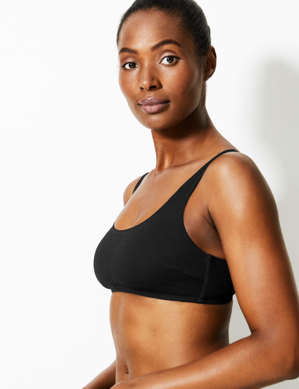 Padded Scoop Neck Bikini Top M S Collection M S