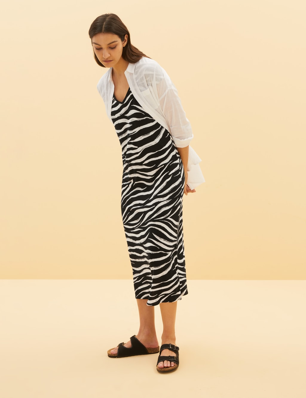 Jersey Animal Print Midi Beach Dress 3 of 4