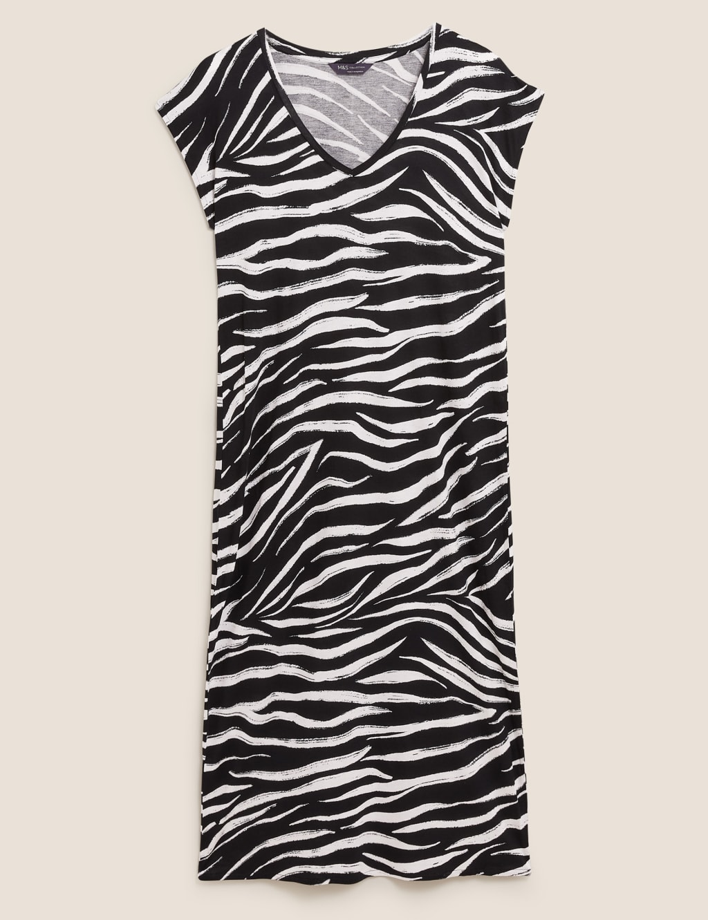 Jersey Animal Print Midi Beach Dress 2 of 4