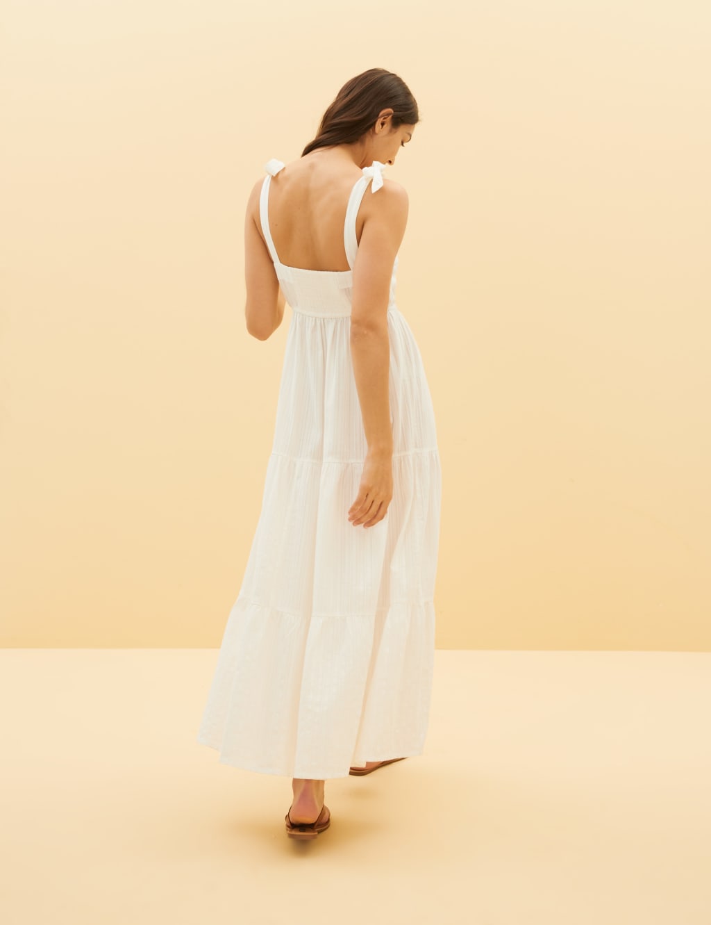 Pure Cotton Midi Slip Beach Dress 4 of 5