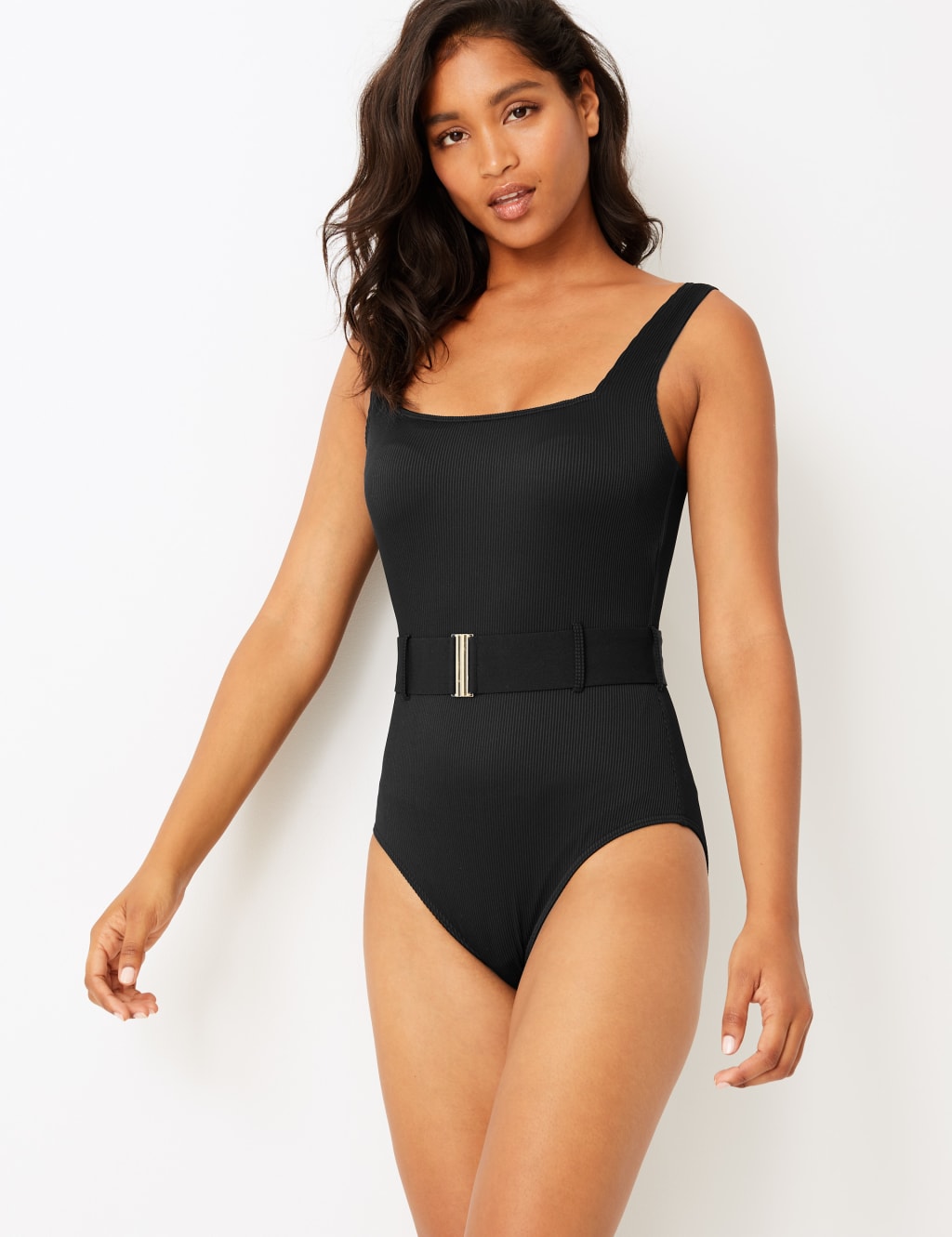 Belted bandeau swimsuit 2025