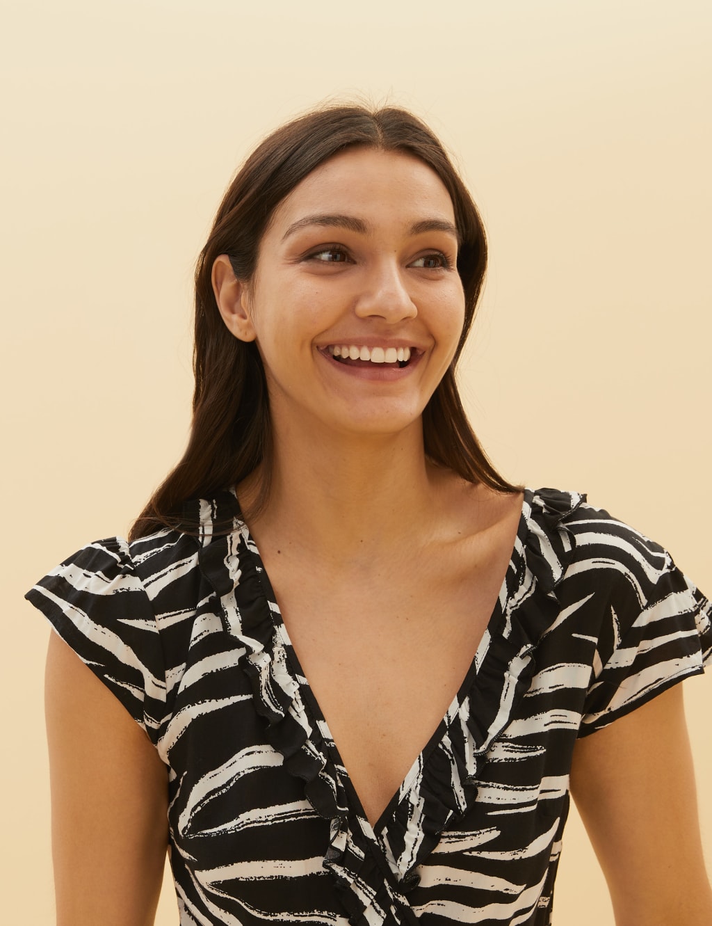 Zebra Print Wrap Midi Beach Dress 4 of 5