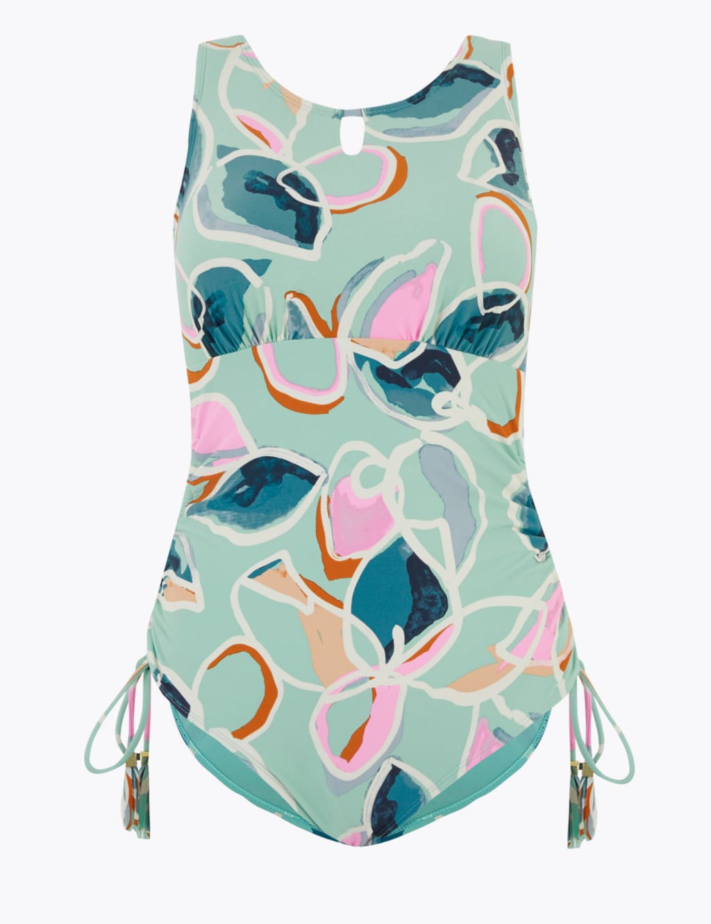 Floral Print Post Surgery Swimsuit M S Collection M S