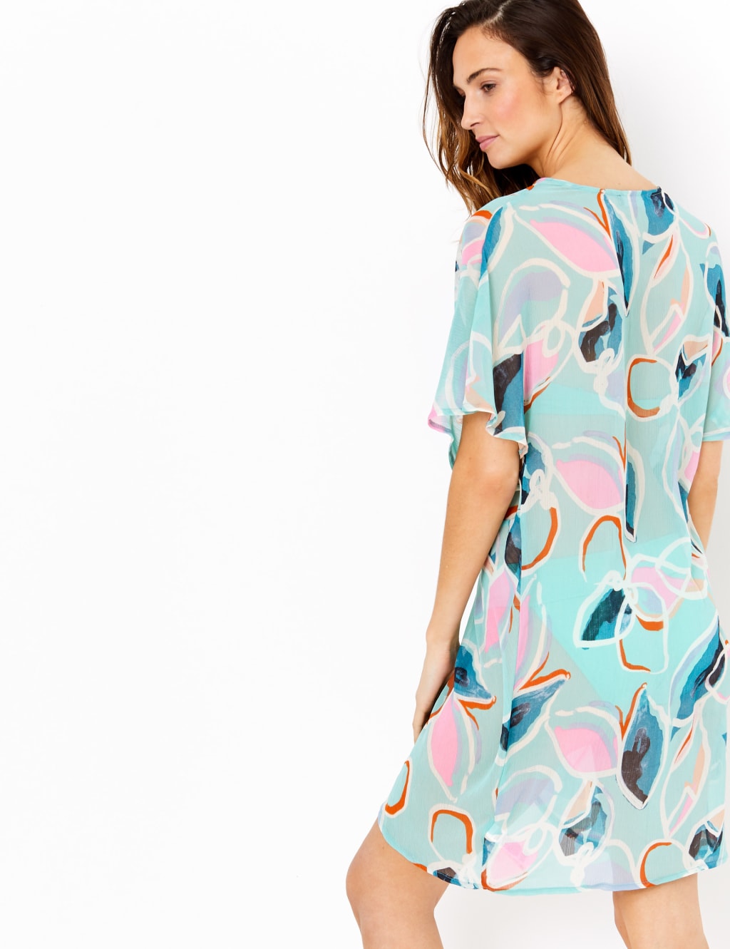 Floral Print Twist Front Kaftan 4 of 4