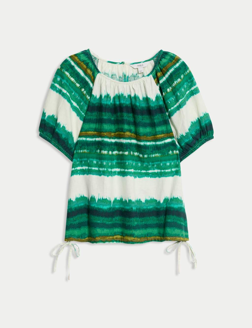 Linen Rich Printed Blouse 2 of 5