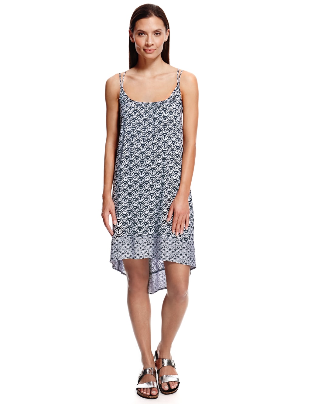 Spotted shift dress on sale