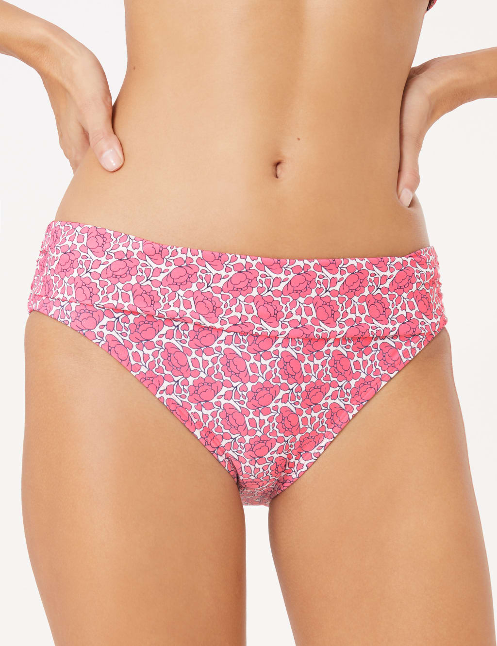 Floral Print Roll Top Bikini Bottoms 3 of 5