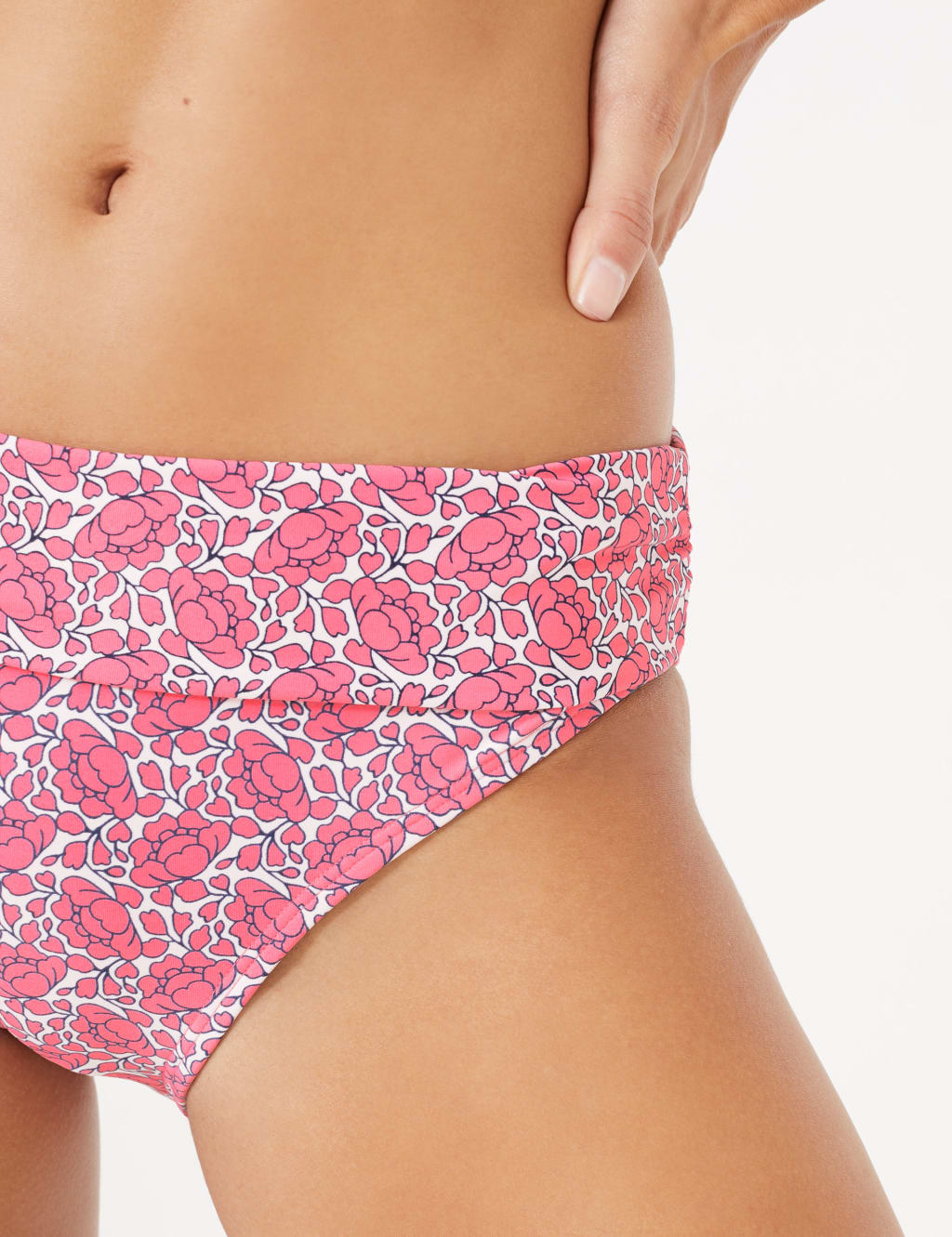 Floral Print Roll Top Bikini Bottoms 4 of 5