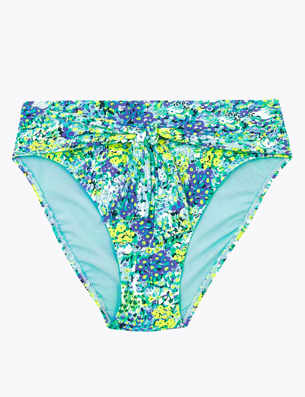 Floral Knot High Waisted Bikini Bottoms 1 of 1