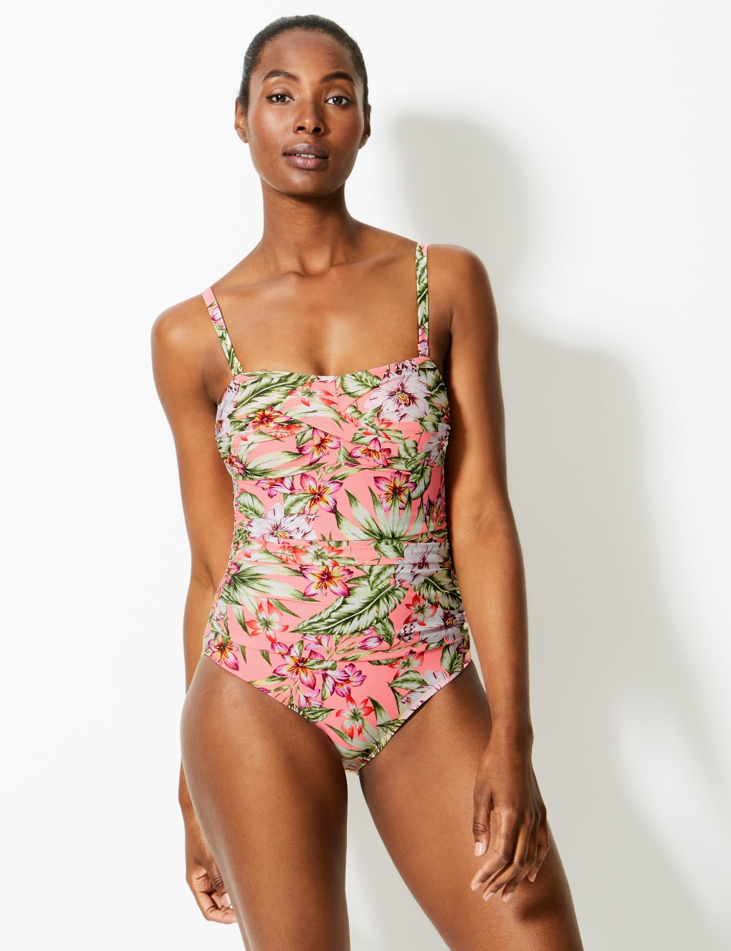 Secret Slimming™ Floral Print Bandeau Swimsuit 3 of 6