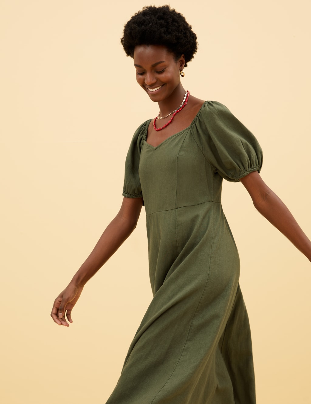 Sweetheart neckline midi dress cheap