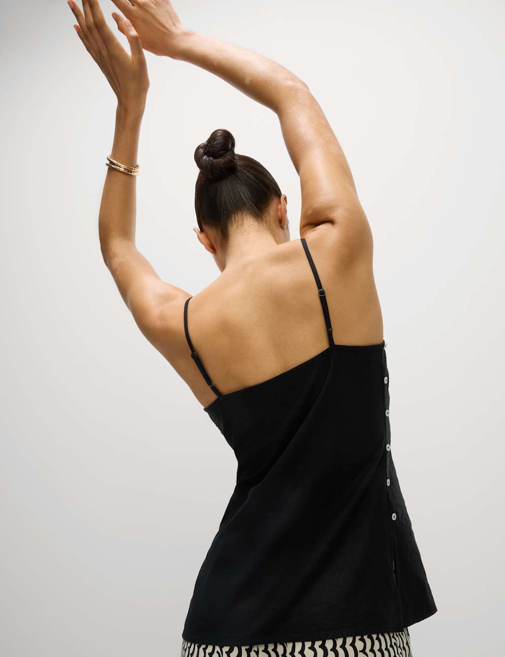 Linen Rich Button Through Cami Top 4 of 5