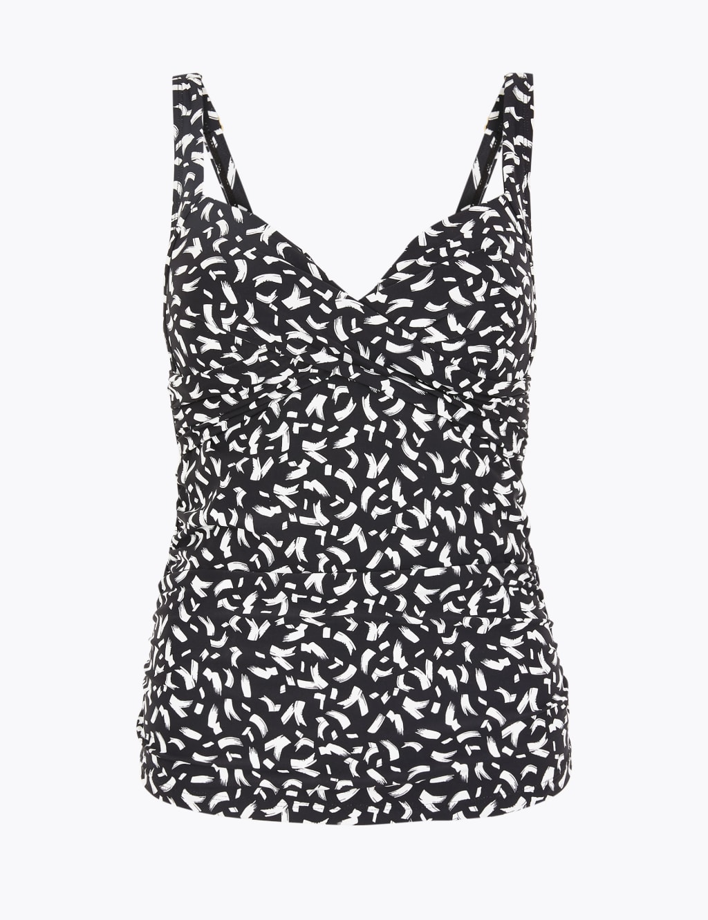 Tummy Control Plunge Wrap Tankini Top 2 of 5