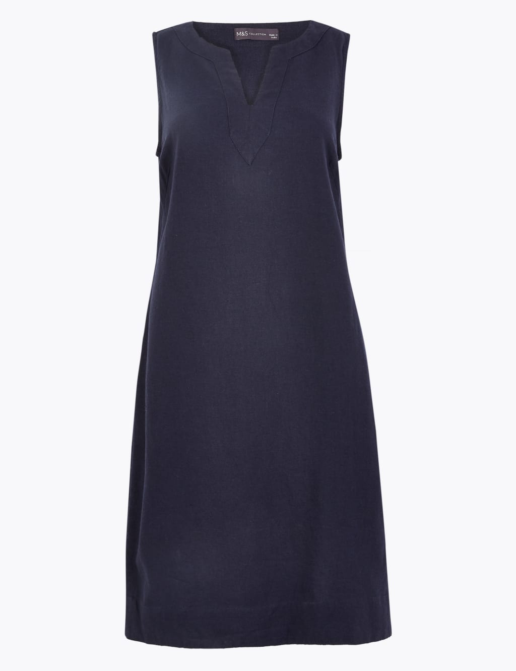 Linen V Neck Shift Dress M S Collection M S
